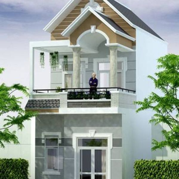 nhà mặt tiền 5m 2 tầng